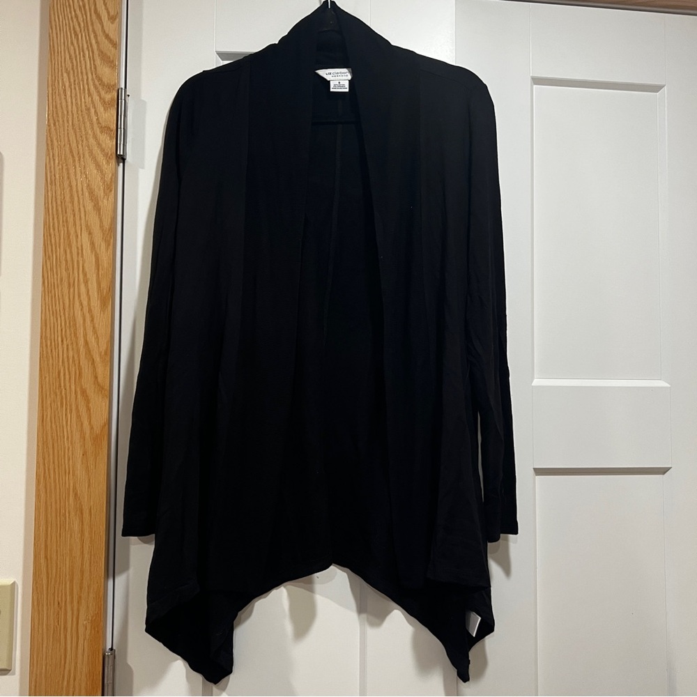 Liz Claiborne Black Draped Cardigan